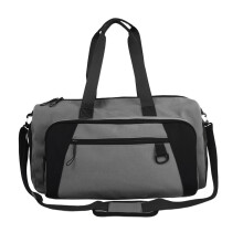 Water Resistant Travel Duffle Bag with Wet Item Compartment, Multi‑Pocket Design, Removable Shoulder Strap, Gray Weekend Gym Bag
