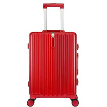 Carry On Luggage 22 Inch Hard Shell Spinner Suitcase for Women with TSA Lock and Smooth Wheels Red