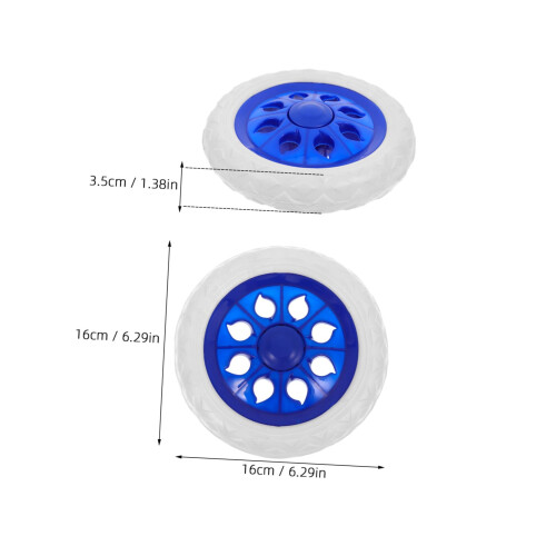 2 Pack Shopping Cart Replacement Wheels, Durable Plastic Folding Cart Wheels for Laundry, Easy Install 1