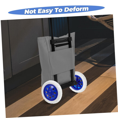 2 Pack Shopping Cart Replacement Wheels, Durable Plastic Folding Cart Wheels for Laundry, Easy Install 2