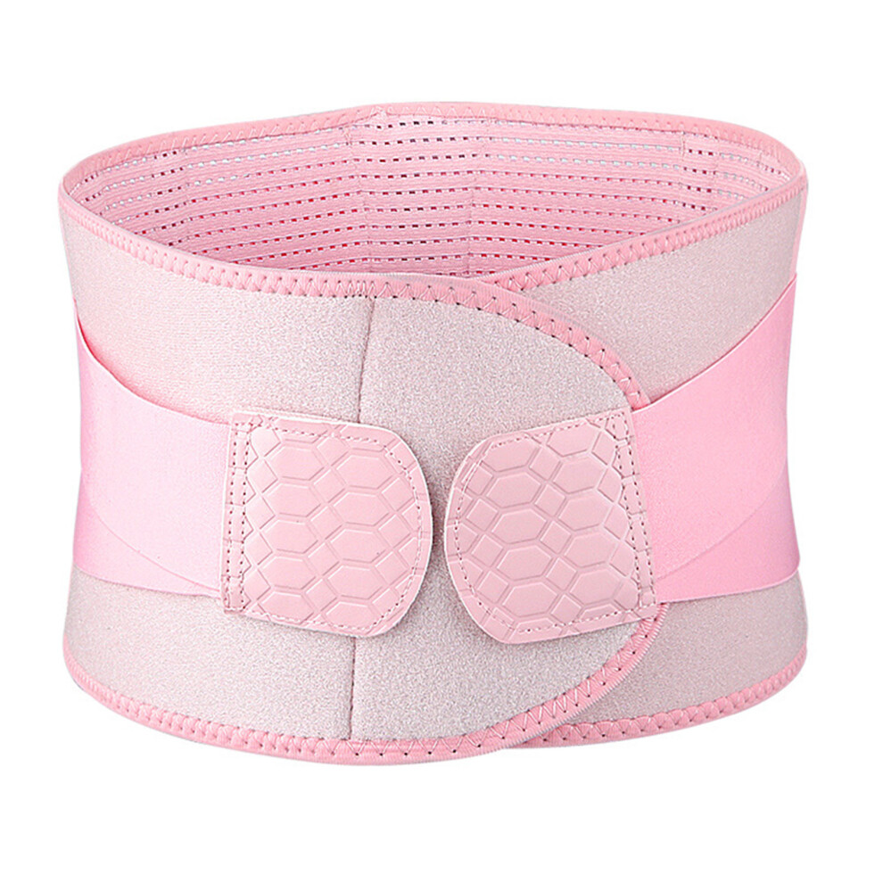 Ergonomic Lumbar Support Belt Adjustable Elastic-Pink color M