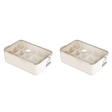 2X Large Capacity Dustproof Storage Box for Underwear and Socks Organizer Storage Box A Fifteen-Cell Box with A Lid