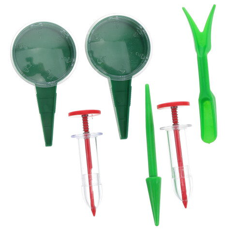 Handheld Seed Planter Tool Set 6pcs for Garden, Adjustable Depth Seeder for Even Seed Distribution