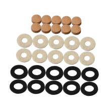 Trumpet Valve Felts Kit with Durable Cushion Pads for Smooth Valve Action and Maintenance