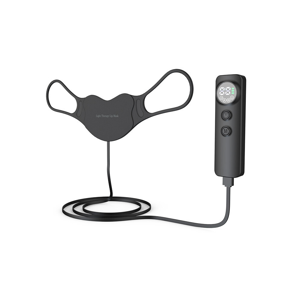 (M02 Infrared Photon Lip Treatment) Red light beauty mask & LED neck massager. Photon skin rejuvenation for home use. Silicone mask. Therapeutic glow.