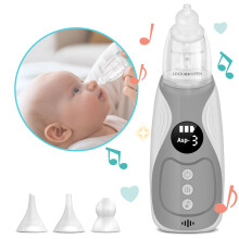(grey) Elektrischer Nasensauger für Neugeborene, Säuglinge und Kleinkinder; ein Musikinstrument zum Entfernen von Rotz und Stuhl.