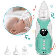 (green) Aspirador nasal eléctrico para recién nacidos, bebés y niños pequeños; un instrumento musical para eliminar mocos y heces.