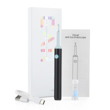 (FB Black (with 4 silicone sleeves)) Visual ear pick, a viral product on TikTok and Kuaishou, a smart wireless ear pick that's all the rage.