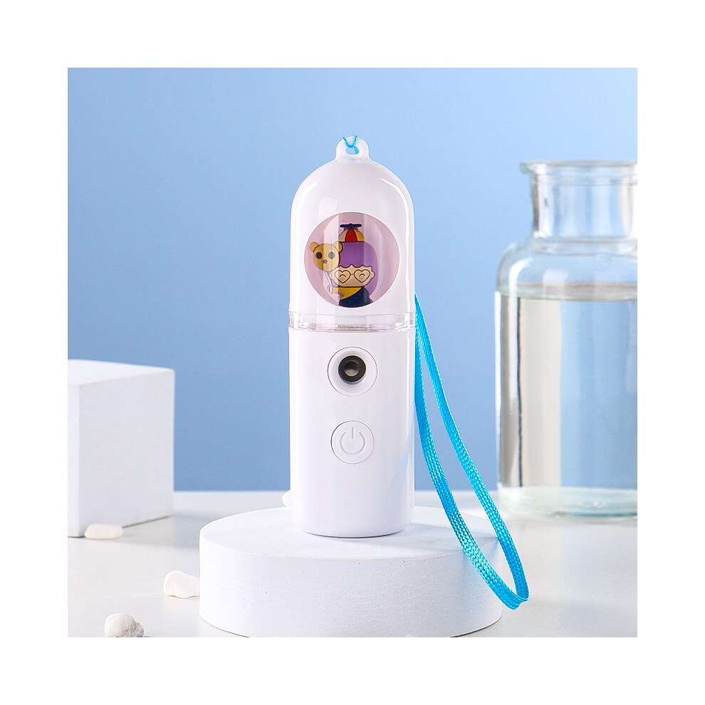 White (Balloon-Shaped Little Girl Hydrating Device [White]) New Cartoon Pet Moisturizer, Alcohol Disinfectant Sprayer, Handheld Rechargeable Mini Humidifier