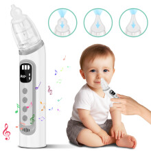 (grey) Elektrischer Nasensauger für Neugeborene, Säuglinge und Kleinkinder; ein Musikinstrument zum Entfernen von Rotz und Stuhl.