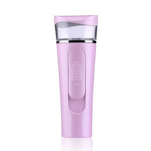 (701-S, Pink Wavy Hair, English version) Portable handheld facial humidifier with alcohol misting and disinfection function.