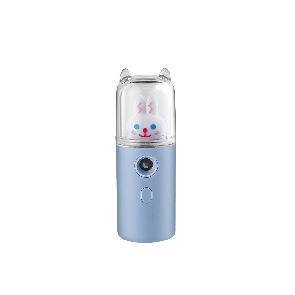 Blue (Cute Bunny Hydration Device [Blue]) New Cartoon Pet Moisturizer, Alcohol Disinfectant Sprayer, Handheld Rechargeable Mini Humidifier