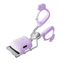 (Purple eyelash curler) Nuevo rizador de pestañas eléctrico con calefacción y diseño de girasol.