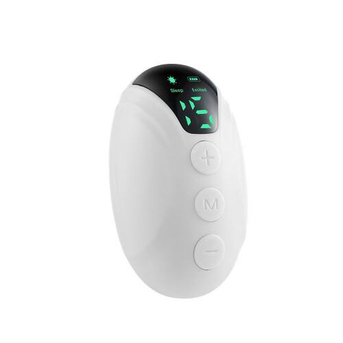 (White) Handheld pulse sleep aid, microcurrent hand soother, rechargeable, adjustable settings – bestselling model.