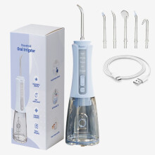 (Blue (high cross-border sales)) New model electric water flosser for home use, portable teeth whitening device, dental cleaner, tartar remover.