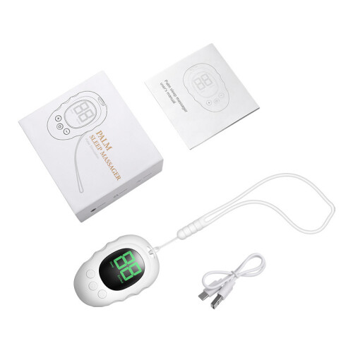 (black) Handheld pulse sleep aid, microcurrent hand soother, rechargeable, adjustable settings – bestselling model. 1
