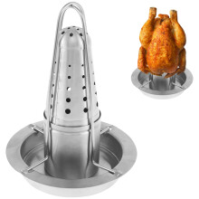 Beer Can Chicken Holder Stainless Steel Vertical Roaster Rack for Grill and Smoker BBQ Camping