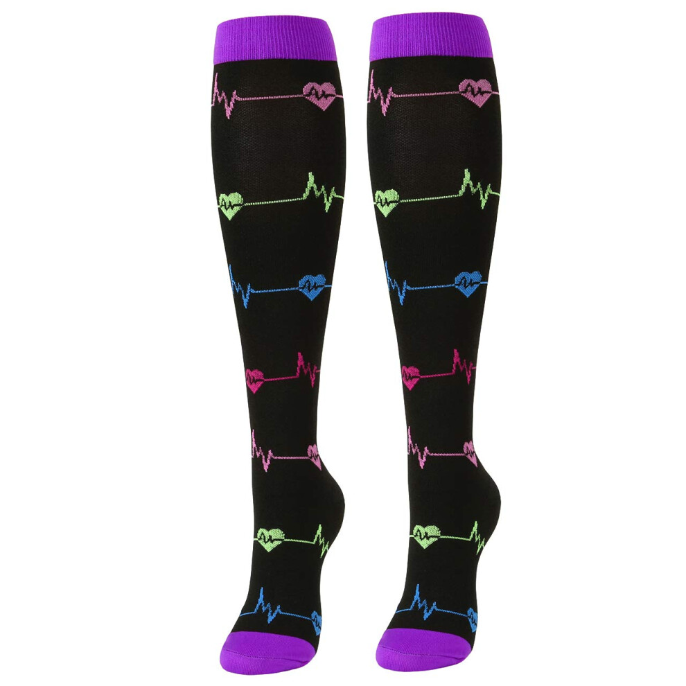 Graduated Compression Socks 2030mmHg for Men and Women, AntiFatigue Support for Nurses, Running, Travel, Varicose Veins