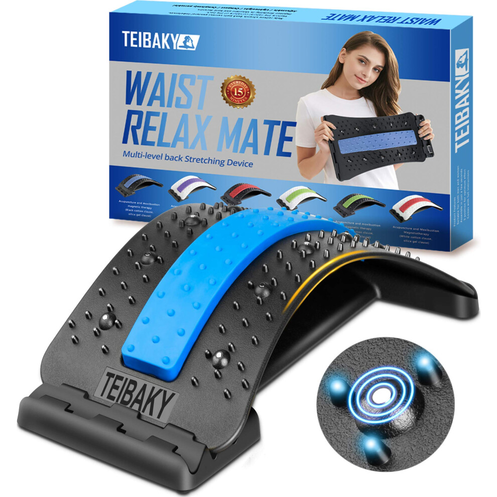 Adjustable Back Stretcher for Lumbar Pain Relief and Posture Correction, Lower Back Support