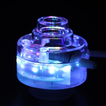 Unterwasser-LED-Fischstrahler für Aquarien, USB-Kabel, wasserdichter Saugnapf, 7 superhelle Mini-Kunststofflampen mit automatischem Farbwech