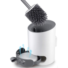 Elegant veggmontert toalettbørste med hygienisk holder, kiselalgeslam for hurtig tørking og sterk adsorpsjon, plassbesparende for kompakt ba