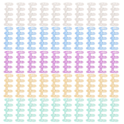 Stationery Innovation: Multi-Color Snap Split Binder Rings, Crystal Binding Spines Compatible with Creative Binding Projects, Reusable And F