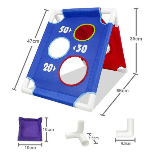 Φορητό σετ Cornhole, αναβαθμισμένο σχέδιο για σετ παιχνιδιών εξωτερικού χώρ 1