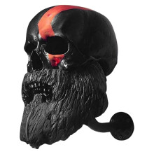Sicherer Motorradhelmhalter mit schwarzem Totenkopf-Design – verleiht Ihrem Zuhause oder Büro einen Hauch von Eleganz.