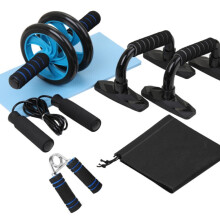 Hjemmegym-ledsager, magemuskelhjul kompatibelt med kjernekrafttrening, multifunksjonelt treningsutstyr, sklisikkert design, bærbart og prakt