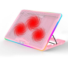 EliteCooler, Super chladicí ventilátory pro notebooky 12-17 palců, Prostorové RGB osvětlení se 14 režimy, Ergonomický pohodlný st