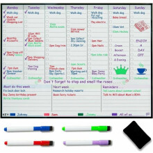 Magnetic Whiteboard Compatible with Fridge - Weekly Meal Planner - Family Planner - Erasable Whiteboard - Get Organized to Reduce Stress in