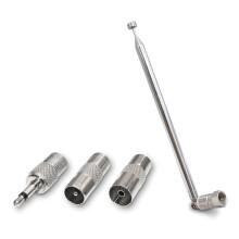 Antena de rádio FM Mellbree com 4 adaptadores, 10 seções, para uso interno, compatível com os modelos de áudio Yamaha Unbal Tivoli de 75hms.