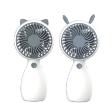Zwei wiederaufladbare USB-Miniventilatoren MLS6035 mit Trageschlaufen sind erhältlich. Die Farbe (weiß) wird zufällig ausgewählt.