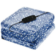 Coperta elettrica riscaldata in morbidissimo pile Sherpa Berber per momenti di relax sul divano, funzione di spegnimento automatico di sicur