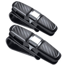 Soporte giratorio para gafas de coche para parasol, clip de doble extremo que no afecta la visión y ajuste flexible, protección suave contra