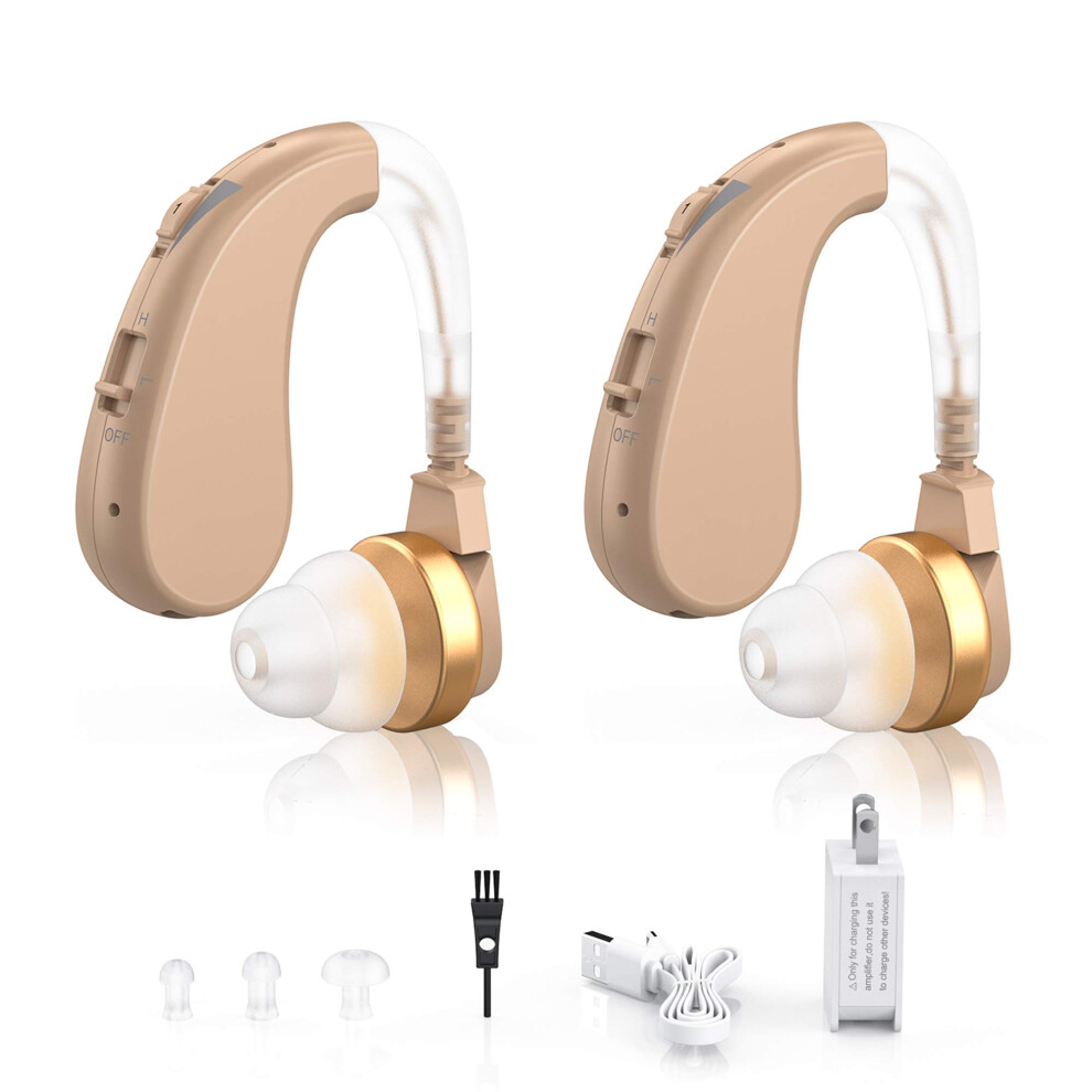 Rechargeable Hearing Amplifier for Adults and Seniors with Advanced Noise Reduction and Adjustable Volume Control