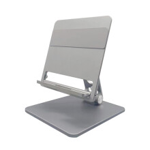 Supporto pieghevole e portatile, adatto per tablet e smartphone con cuscinetti in silicone antigraffio e antiscivolo, contatto creativo a qu