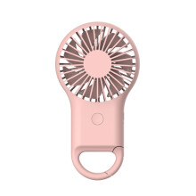 Tragbarer Mini-Taschenventilator mit USB-Ladefunktion und 7-farbiger Beleuchtung (Pink) HY
