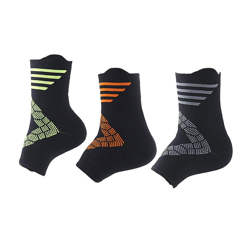 Green Adjustable Ankle Support Brace With Compression Sleeves, Breathable Antislip Straps For Sprains And Plantar Fasciitis