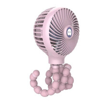 Oktopusförmiger, faltbarer Mini-Handventilator mit USB-Aufladung (rosa) HY