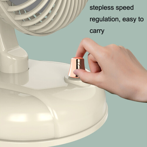 F10 Portable Silent Desktop Retro Oscillating USB Fan (Plain Green)HY 2