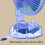 F10 Portable Silent Desktop Retro Oscillating USB Fan (Plain Green)HY 4