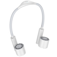 Langlebiger, doppelköpfiger, turbinenförmiger, blattloser Nackenventilator (weiß)HY