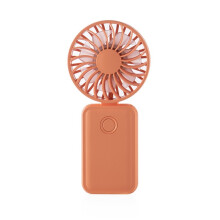 F458 Faltbarer Mini-Handventilator mit Trageschlaufe, 3 Geschwindigkeitsstufen, Sommermodus (Orange)HY