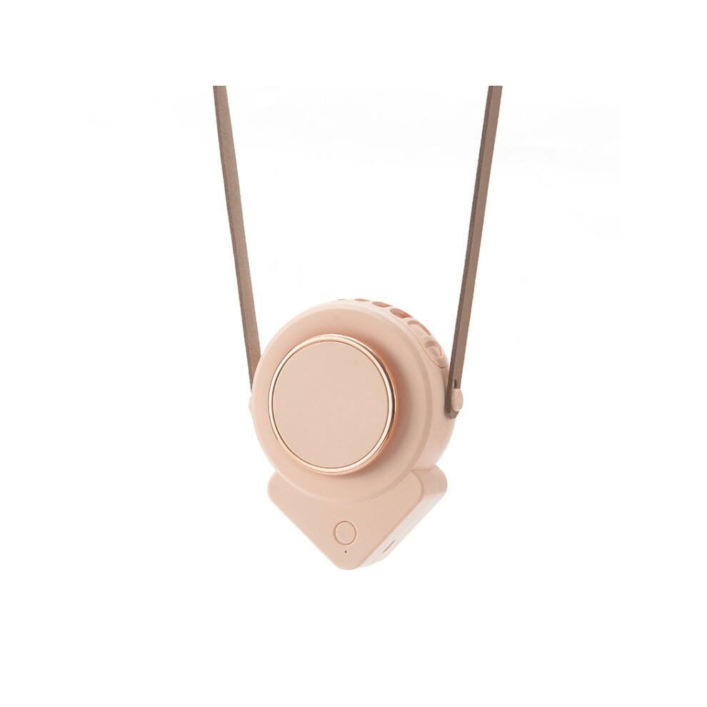 H3 Mini Lazy Usb Neckband Fan For Students, Outdoor Bladeless Triangle Fan (Pink)Hy Pink 6485316819647
