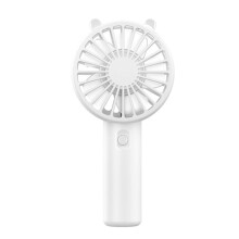 Mini-USB-Handventilator, wiederaufladbarer tragbarer Handyhalter für den Schreibtisch (Elfenbeinweiß)HY