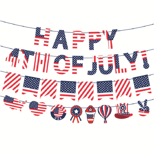 Επαναχρησιμοποιήσιμη διακόσμηση συμβατή με πατριωτικές γιορτές, προ-κορ