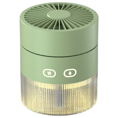 OM008 Desktop Foldable Spray Humidification Mini USB Water Cooling Fan(Mousse Green)HY 2