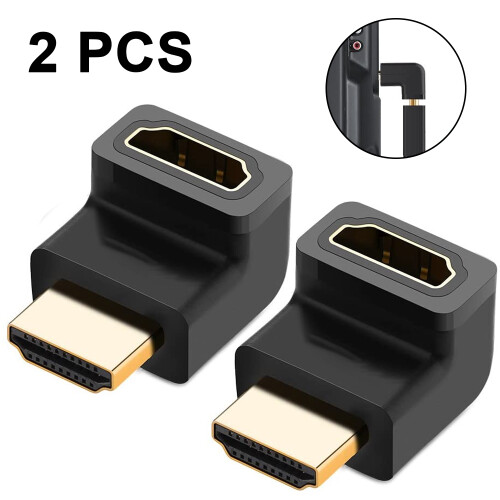 τεμάχια προσαρμογέων HDMI 90 μοιρών αρσενικού σε θηλυκό ορθής γωνίας, υποστή 1