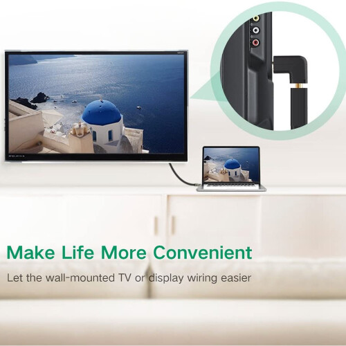 τεμάχια προσαρμογέων HDMI 90 μοιρών αρσενικού σε θηλυκό ορθής γωνίας, υποστή 2